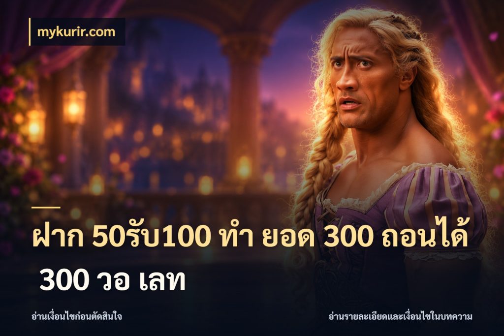 ฝาก 50รับ100 ทํา ยอด 300 ถอนได้ 300 วอ เลท mykurir.com เปิดมุมโปรให้เข้ากับเกมแนวโปรด