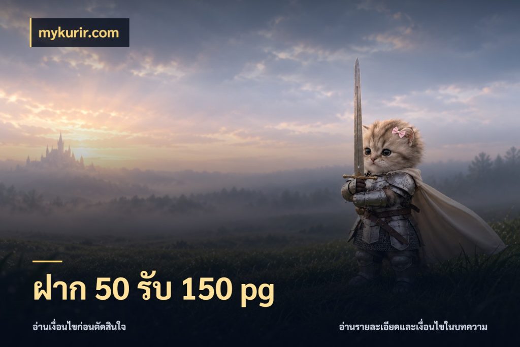 ฝาก 50 รับ 150 pg mykurir.com สีสันของโปรฝากและยอดรับ