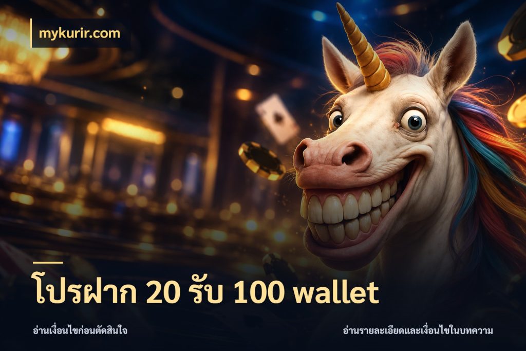 โปรฝาก 20 รับ 100 wallet จับคู่โบนัสกับสไตล์เกมที่ชอบ ในมุม mykurir.com