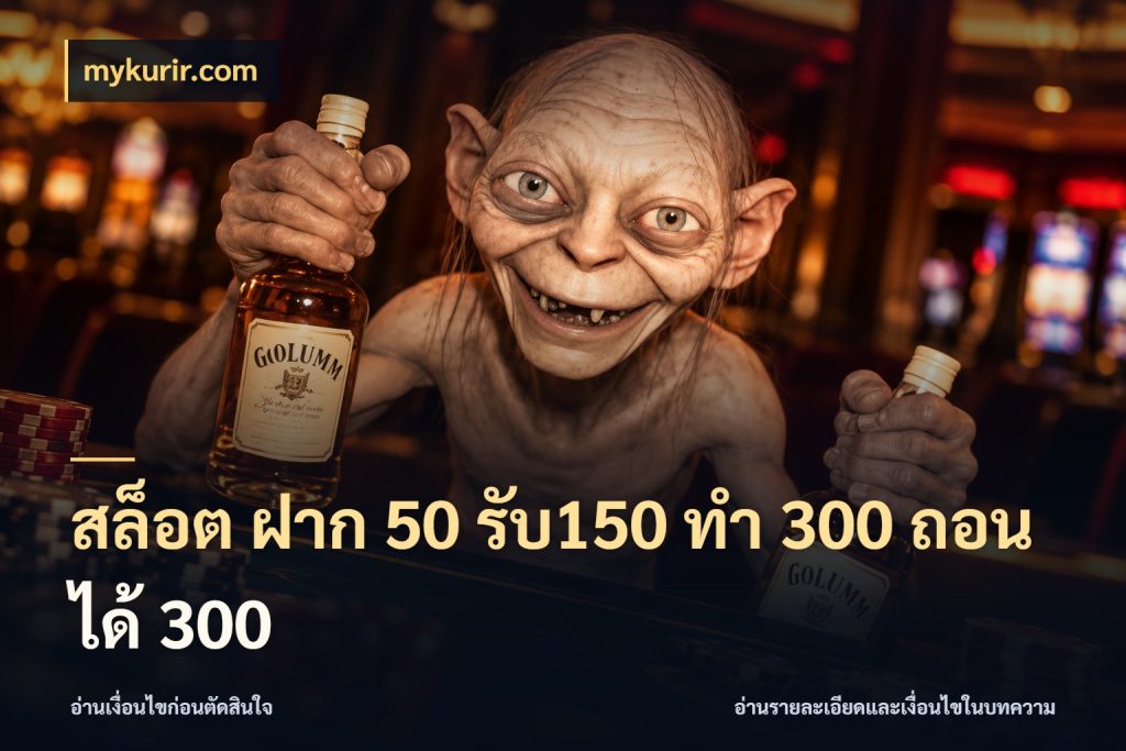 สล็อต ฝาก 50 รับ150 ทํา 300 ถอนได้ 300 โปรกับเกมที่ชอบเลือกให้ตรงสไตล์ กับ mykurir.com