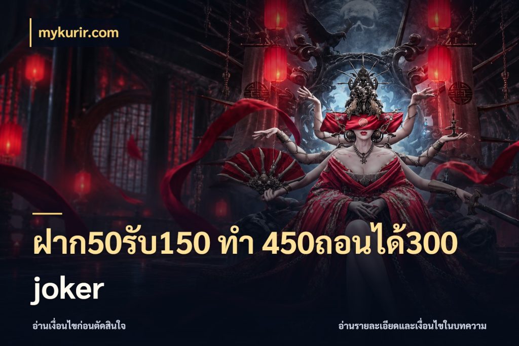 ฝาก50รับ150 ทํา 450ถอนได้300 joker โปรยอดรับที่สายเกมสนใจ กับ mykurir.com