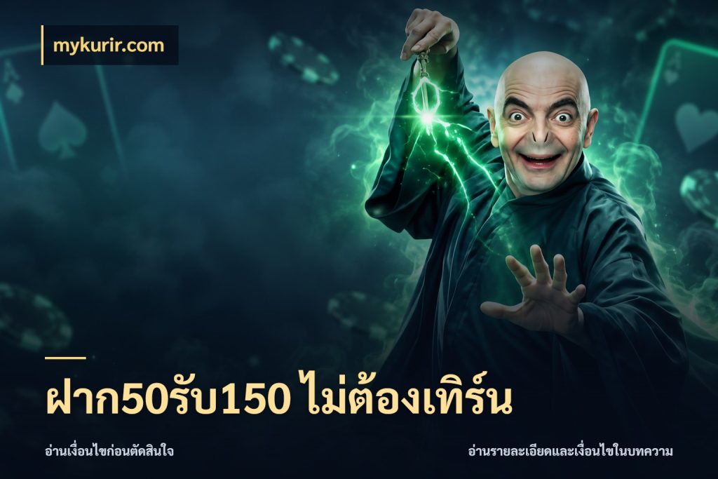 ฝาก50รับ150 ไม่ต้องเทิร์น สนุกกับตัวเลือกโปรในสไตล์ของคุณ กับ mykurir.com