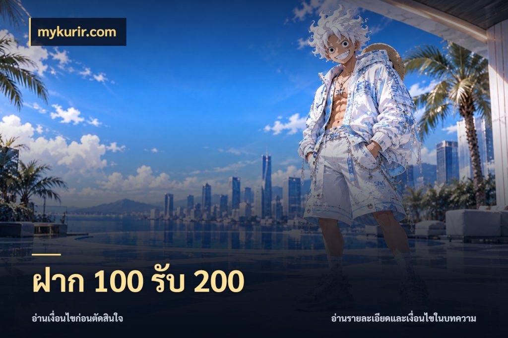 ฝาก 100 รับ 200 mykurir.com เปิดมุมโปรให้เข้ากับเกมแนวโปรด