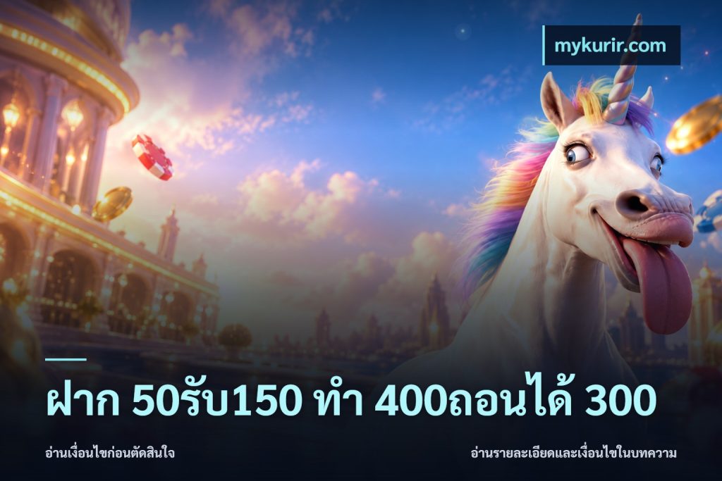 ฝาก 50รับ150 ทํา 400ถอนได้ 300