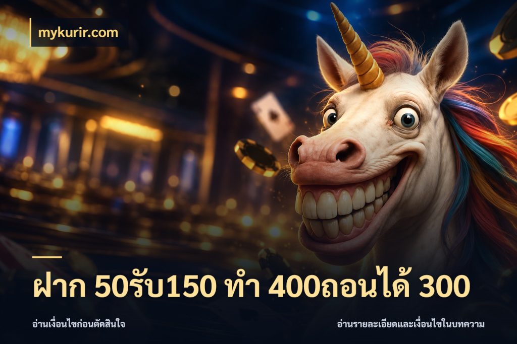 ฝาก 50รับ150 ทํา 400ถอนได้ 300 mykurir.com รูปแบบโบนัสกับสิทธิ์ของสายเกม