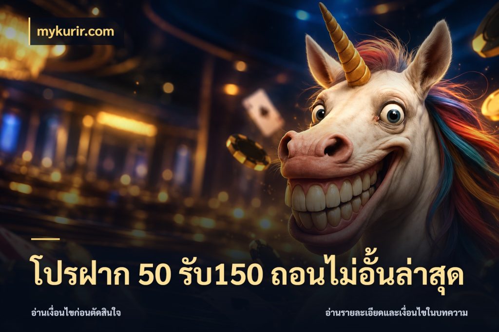 โปรฝาก 50 รับ150 ถอนไม่อั้นล่าสุด ยอดฝากและยอดรับในมุมของคนชอบลุ้น สไตล์ mykurir.com