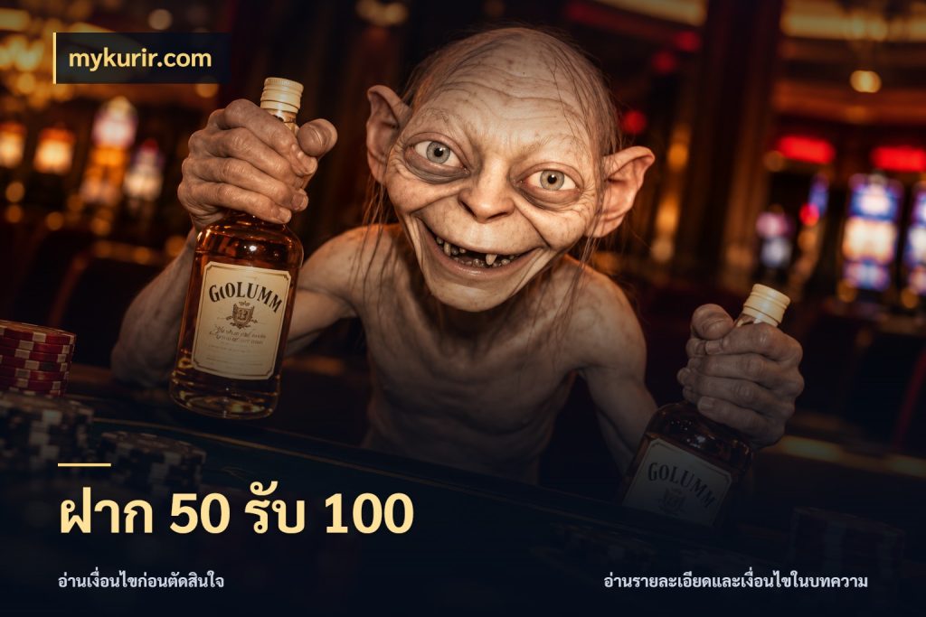 ฝาก 50 รับ 100 mykurir.com โปรยอดรับที่สายเกมสนใจ