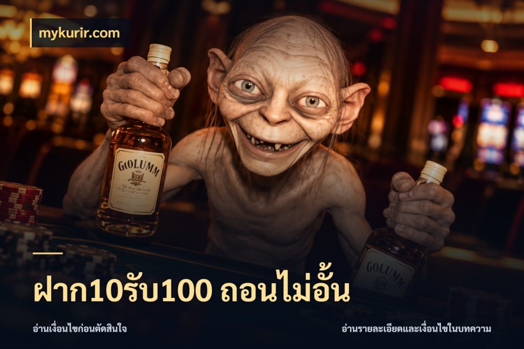 ฝาก10รับ100 ถอนไม่อั้น ยอดฝากและยอดรับในมุมของคนชอบลุ้น ในมุม mykurir.com