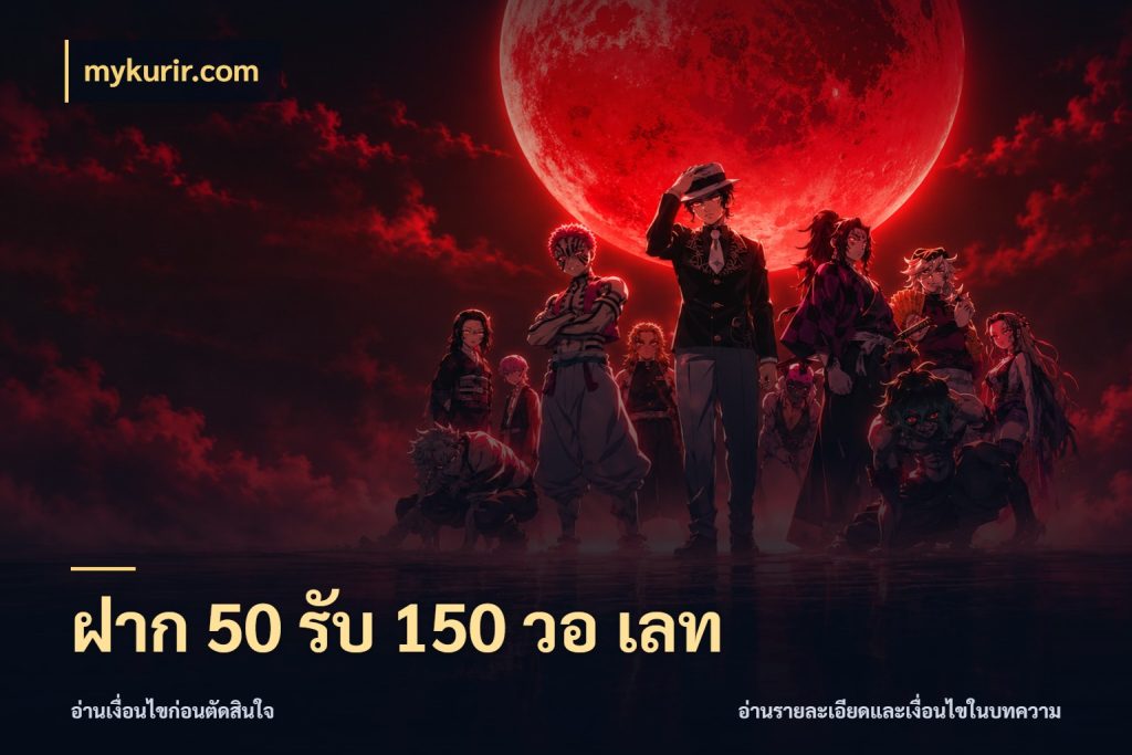 ฝาก 50 รับ 150 วอ เลท โปรยอดรับที่สายเกมสนใจ กับ mykurir.com