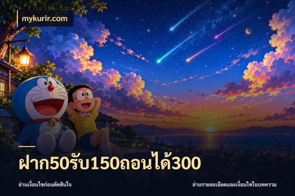 ฝาก50รับ150ถอนได้300 เครดิตกับรูปแบบโปรที่ตรงใจ ในมุม mykurir.com