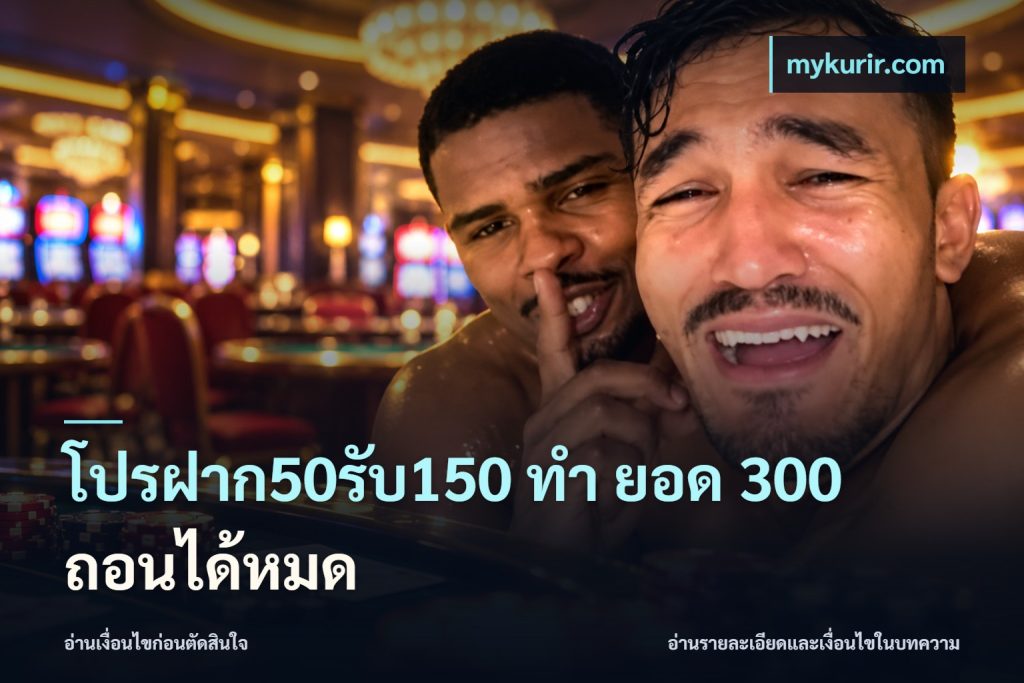 โปรฝาก50รับ150 ทํา ยอด 300 ถอนได้หมด