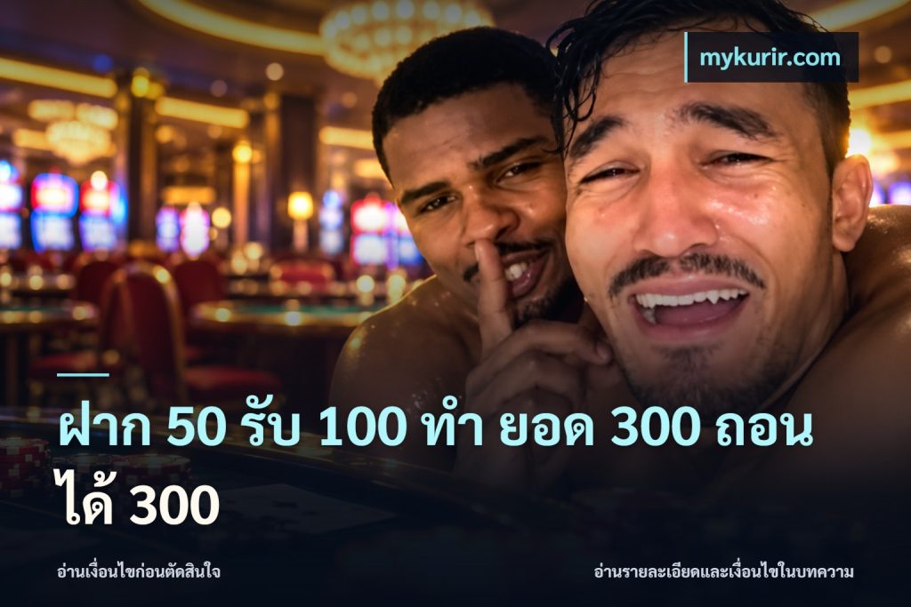ฝาก 50 รับ 100 ทํา ยอด 300 ถอนได้ 300