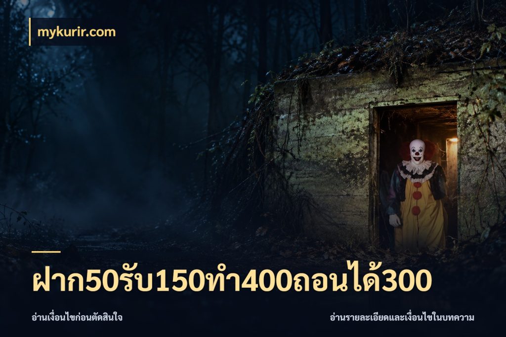 ฝาก50รับ150ทํา400ถอนได้300 เครดิตกับรูปแบบโปรที่ตรงใจ ในมุม mykurir.com