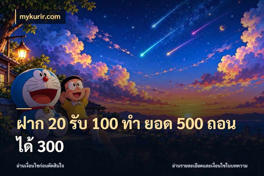 ฝาก 20 รับ 100 ทํา ยอด 500 ถอนได้ 300 mykurir.com ยอดฝากและยอดรับในมุมของคนชอบลุ้น