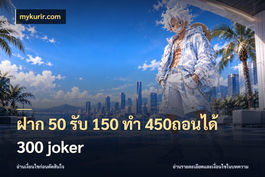 ฝาก 50 รับ 150 ทํา 450ถอนได้ 300 joker mykurir.com สายโบนัสเลือกจังหวะสนุกได้อย่างไร